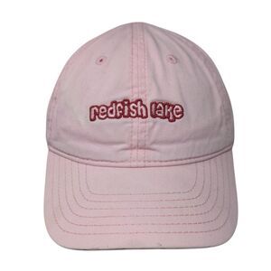 Redfish Lake Strapback Hat Pink OSFA Adjustable Embroidered Attitude